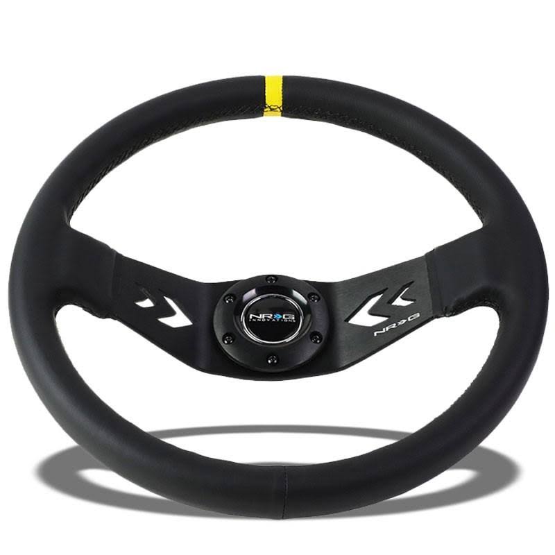 Black Leather 2-Spoke Steering Wheel X147
