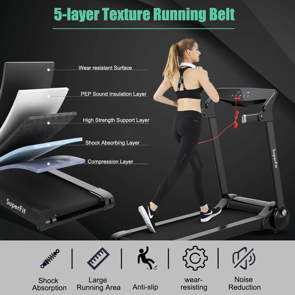 Folding Electric Treadmill 3.0HP Exercise Running Machine P728