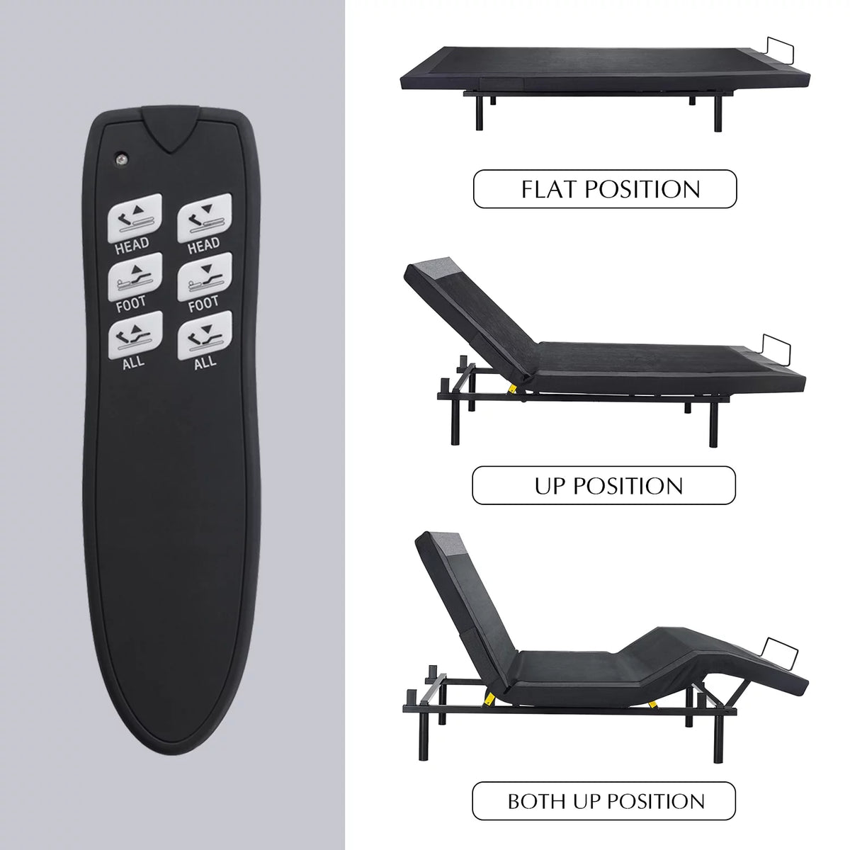 Queen Size Adjustable Bed with Wireless Remote E26182