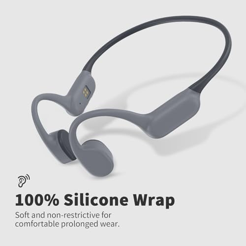 Bone Conduction Headphones, Bluetooth 5.4 Open Ear Headphones with Mic, IPX7 Waterproof Sport Headphones V55267