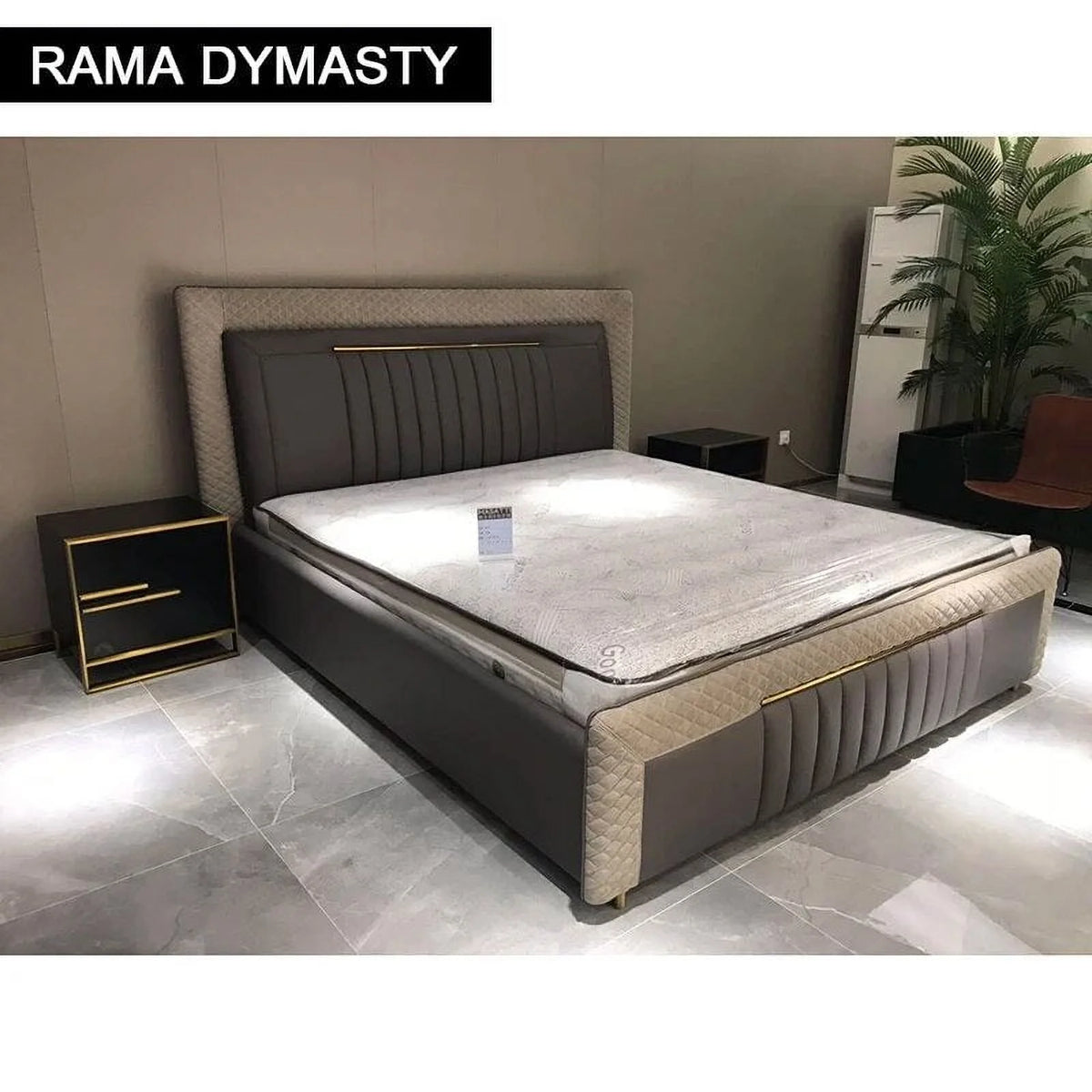 Genuine Leather King Queen Size Bed Z4029