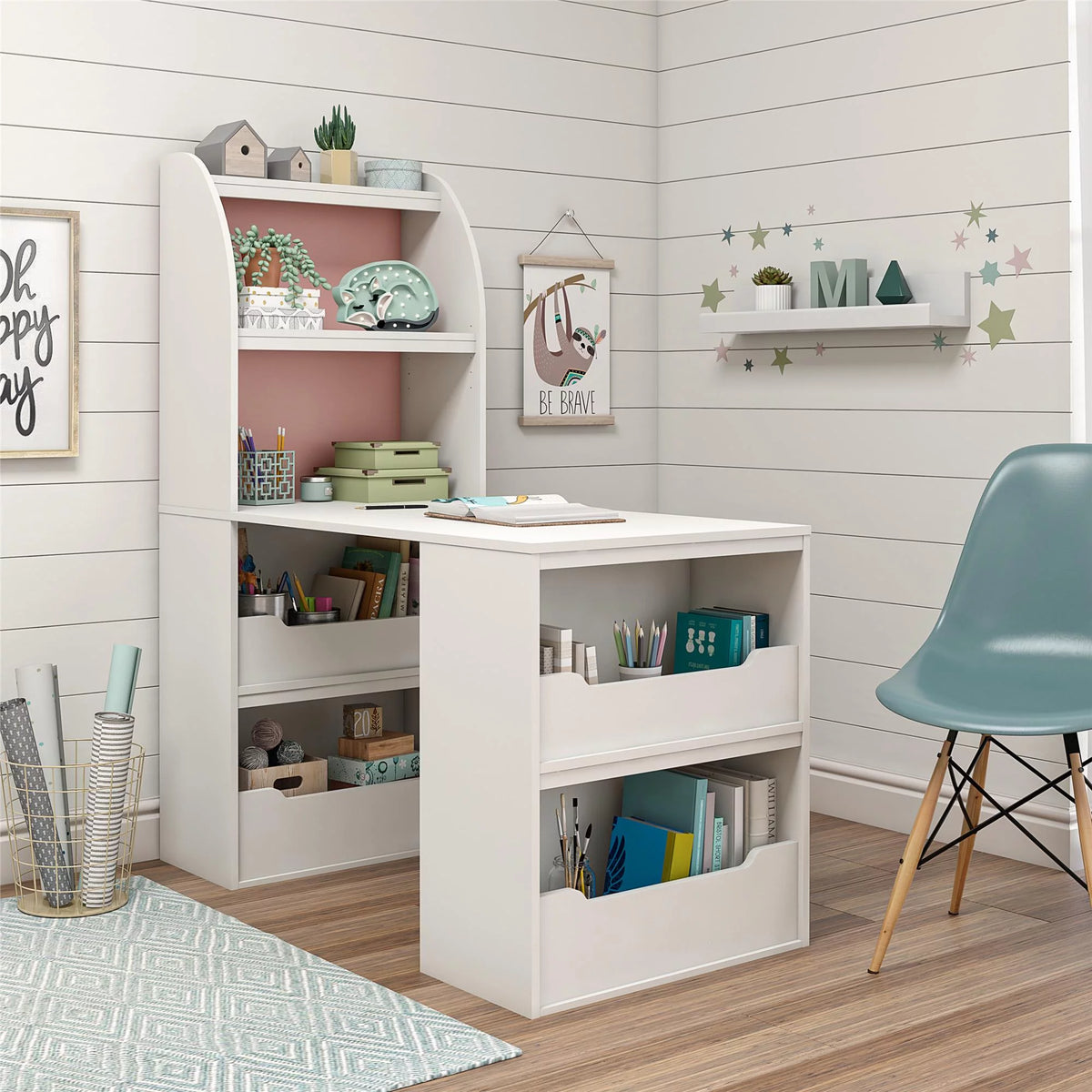 White Kids Craft Desk H7063