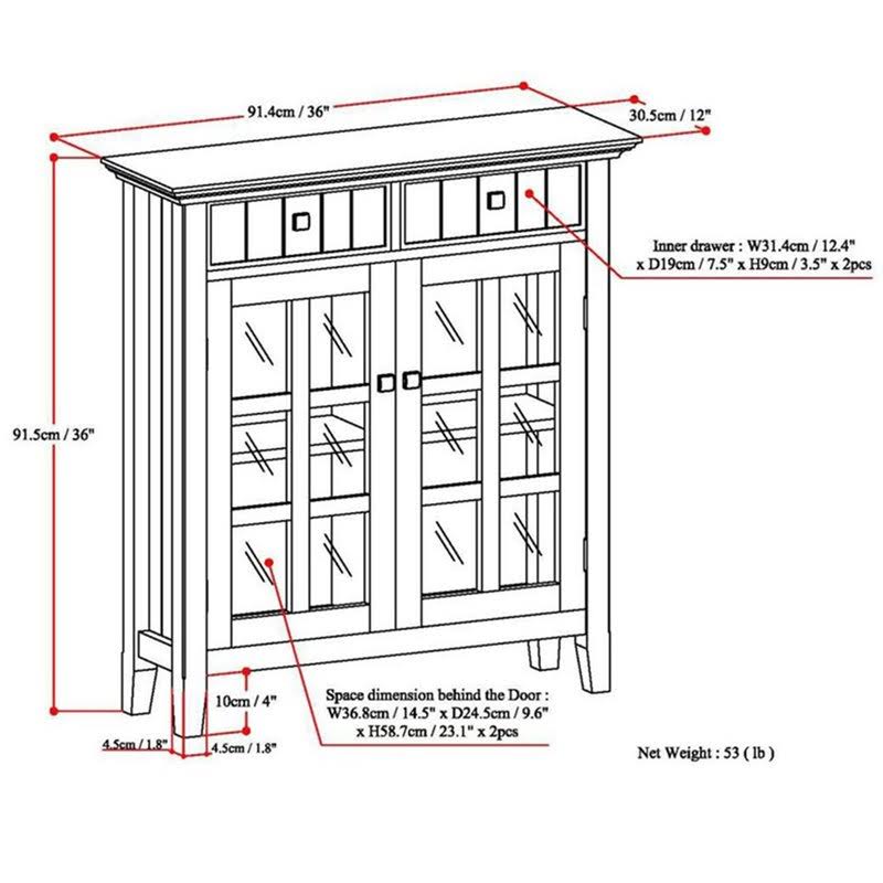Solid Wood Entryway Storage Cabinet with Drawers Z70622