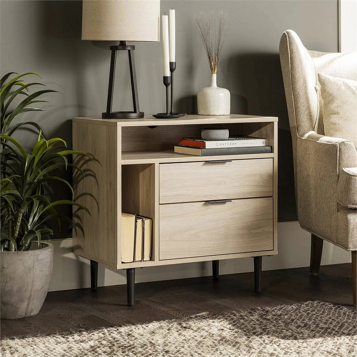 25" Birch Finish Nightstand K88789