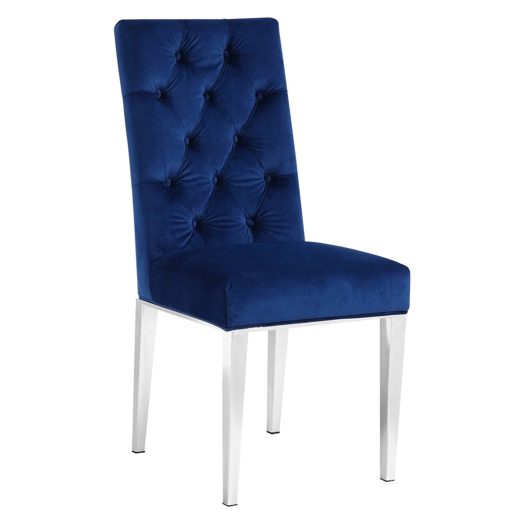 Black Velvet Dining Chair Set of 2 M210606