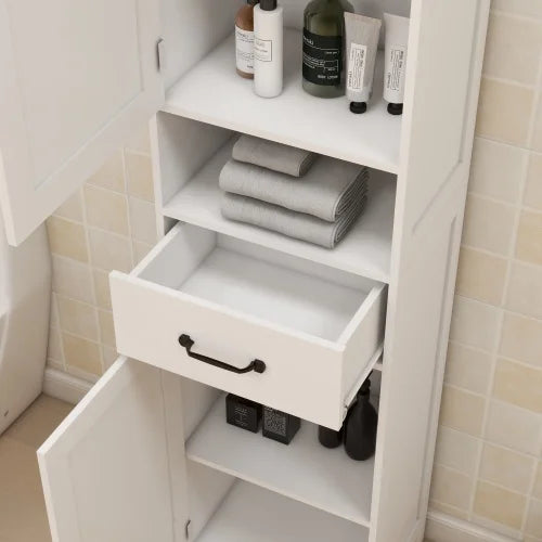 Tall Slim Bathroom Storage Cabinet with Door & Drawer N8051
