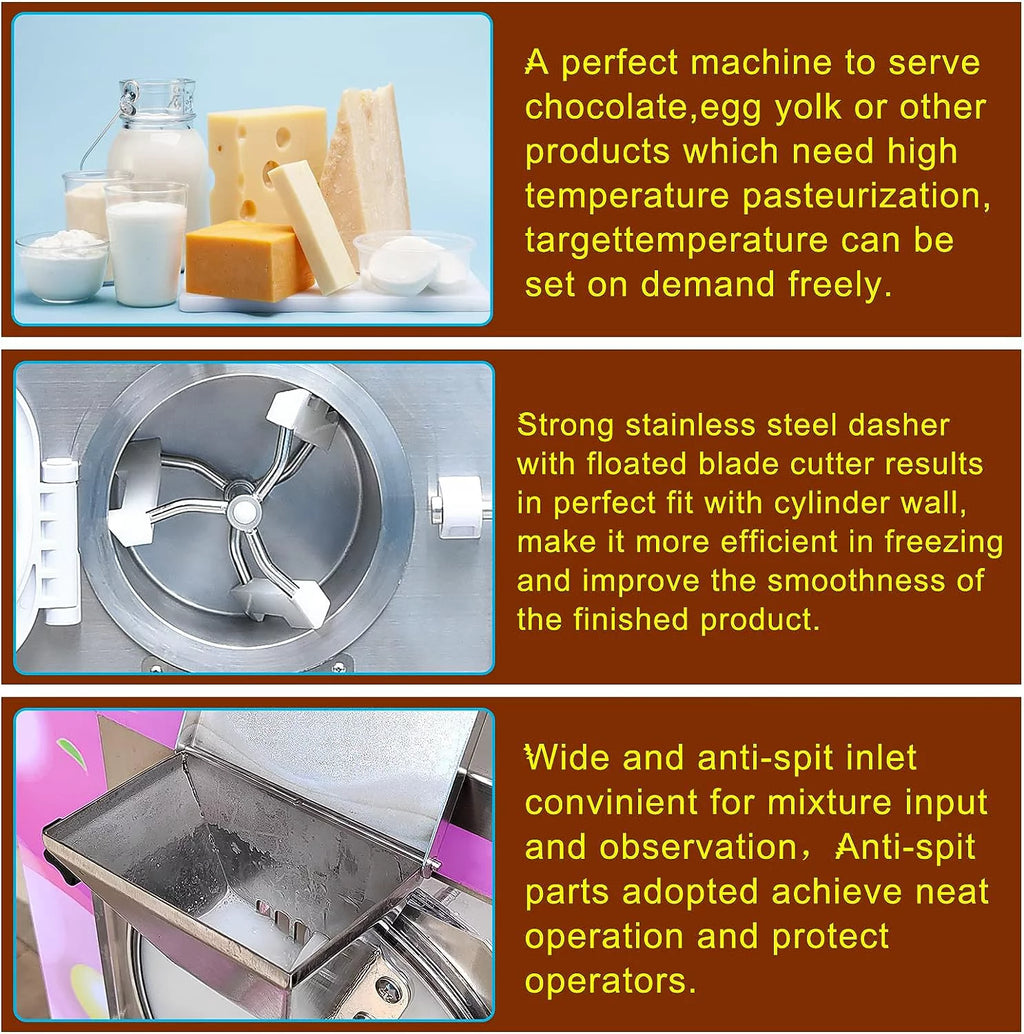 Commercial Gelato Hard Ice Cream Machine 9-11 Gal per Hour X1327