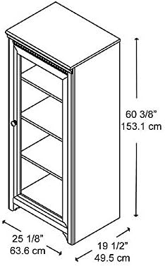 Audio Cabinet with 2 Adjustable Shelves in Antique Black H982