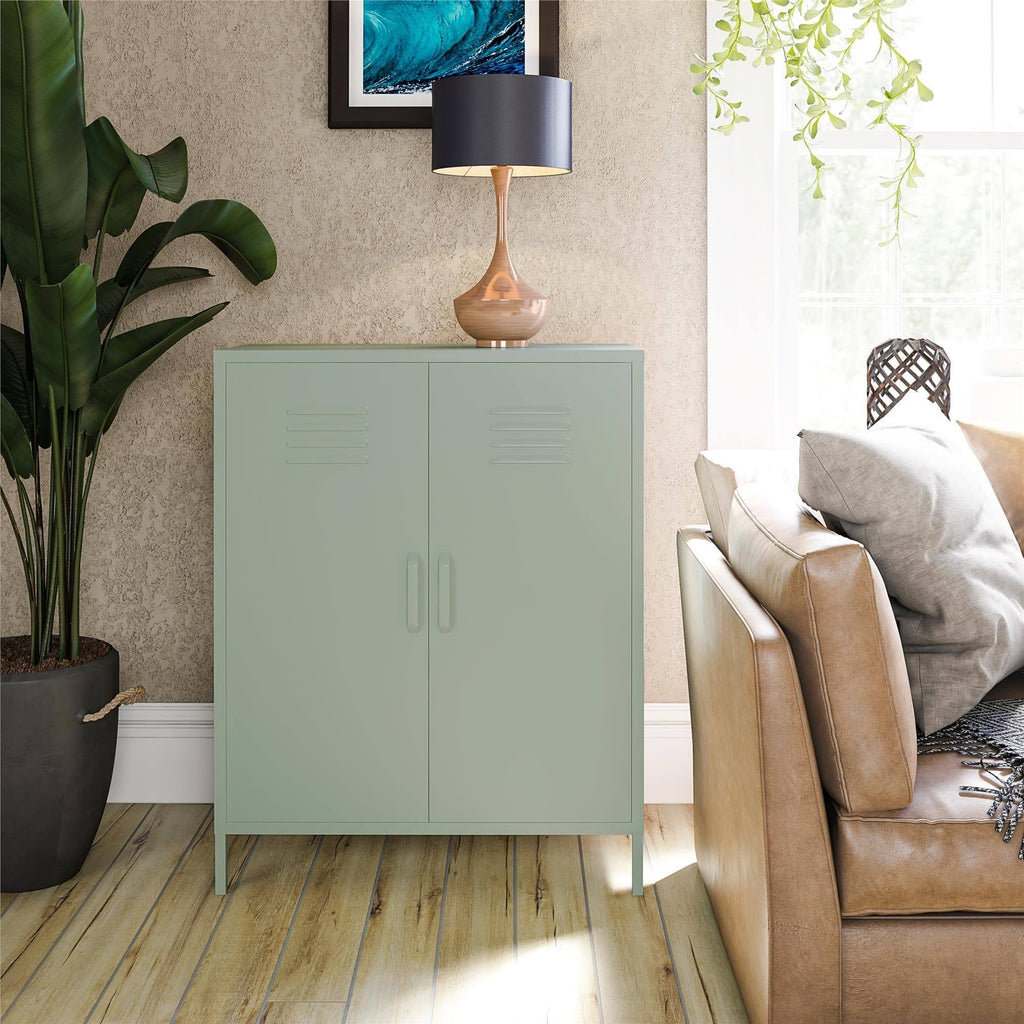White 2 Door Metal Storage Cabinet V987
