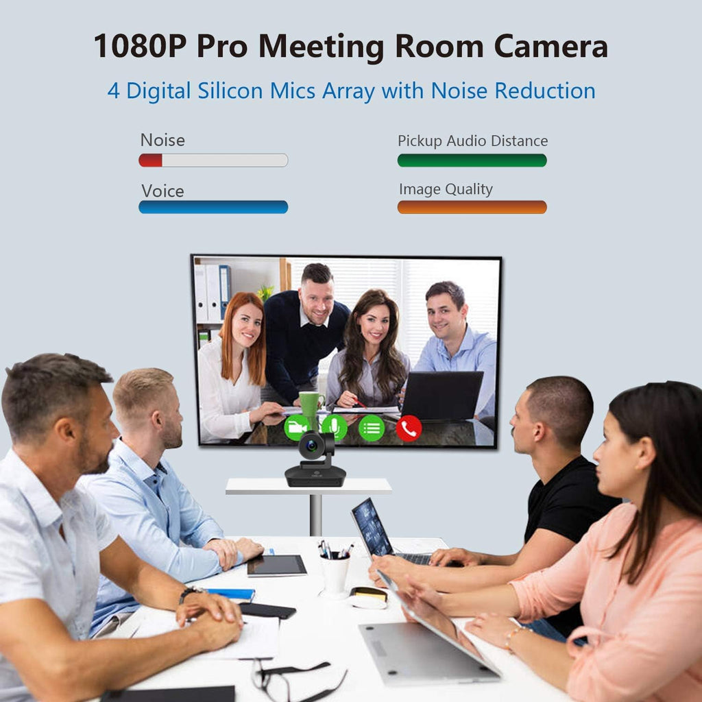 1080P PTZ Webcam with 4 Microphones Array and 10X Optical Zoom R91520