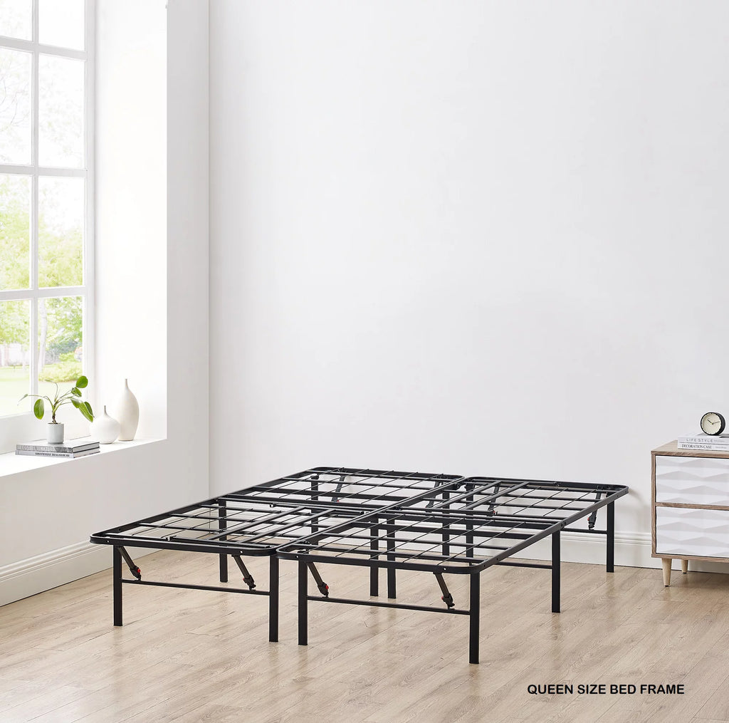 14 Convertible High Platform Metal Bed Frame, Twin/Full, Black G877
