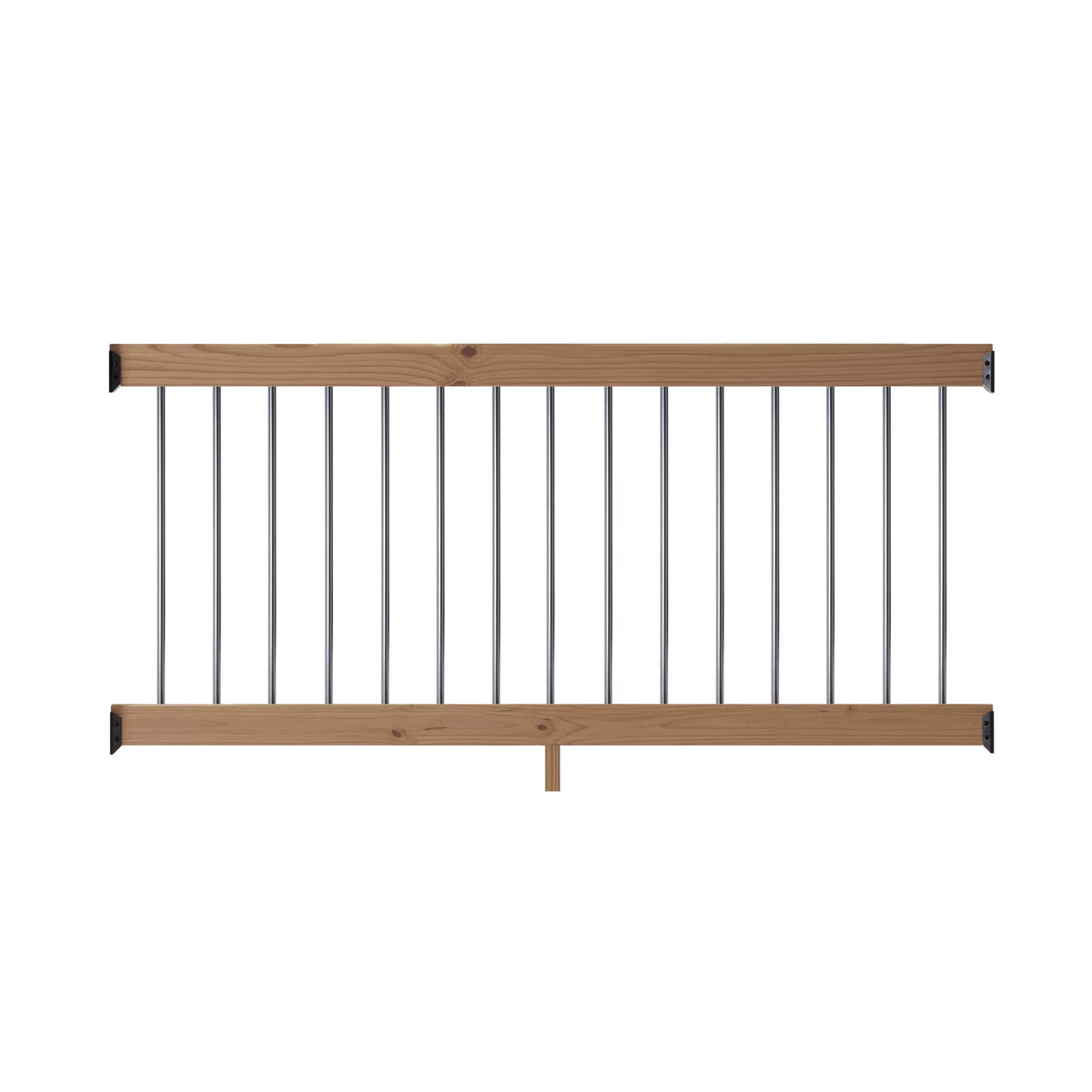 6 ft. Wood Railing Kit with Aluminum Round Balusters O485844