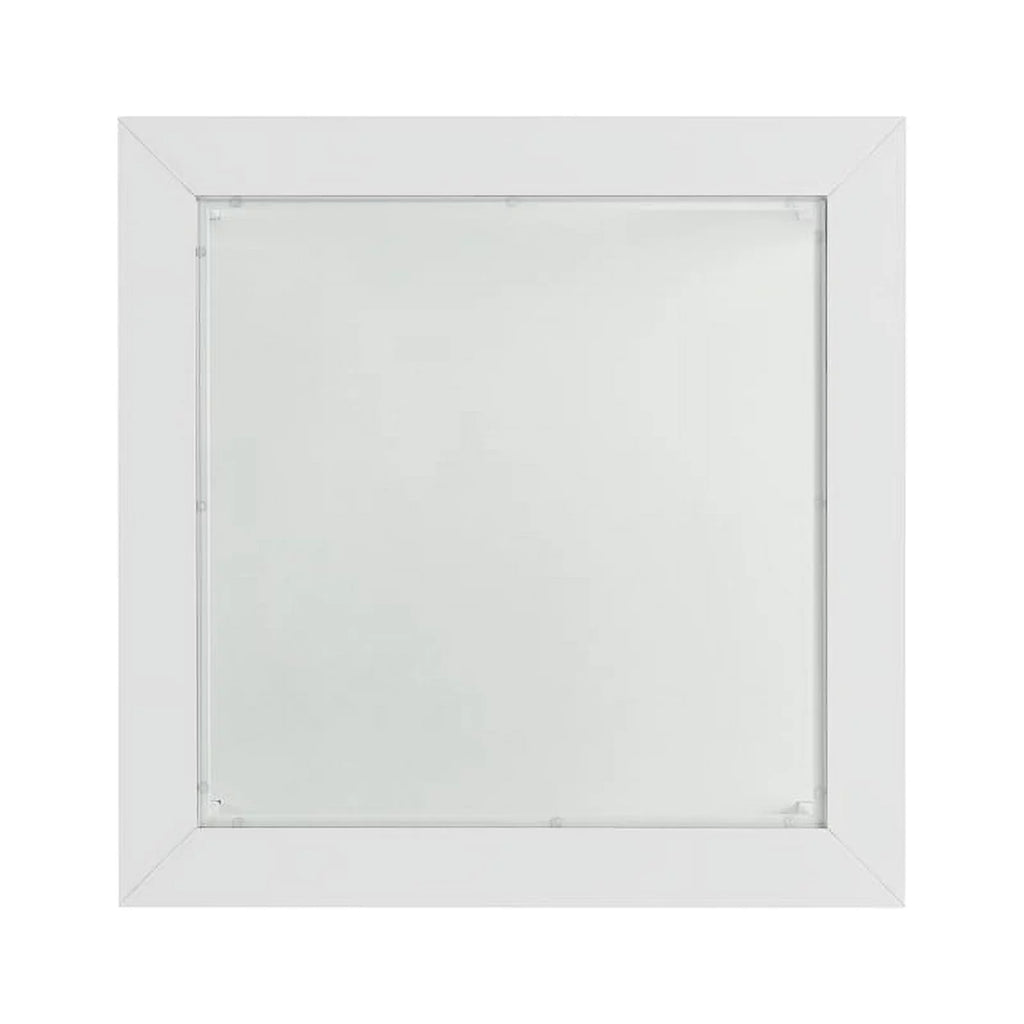 White Wood and Glass Top End Table with Shelves X42696