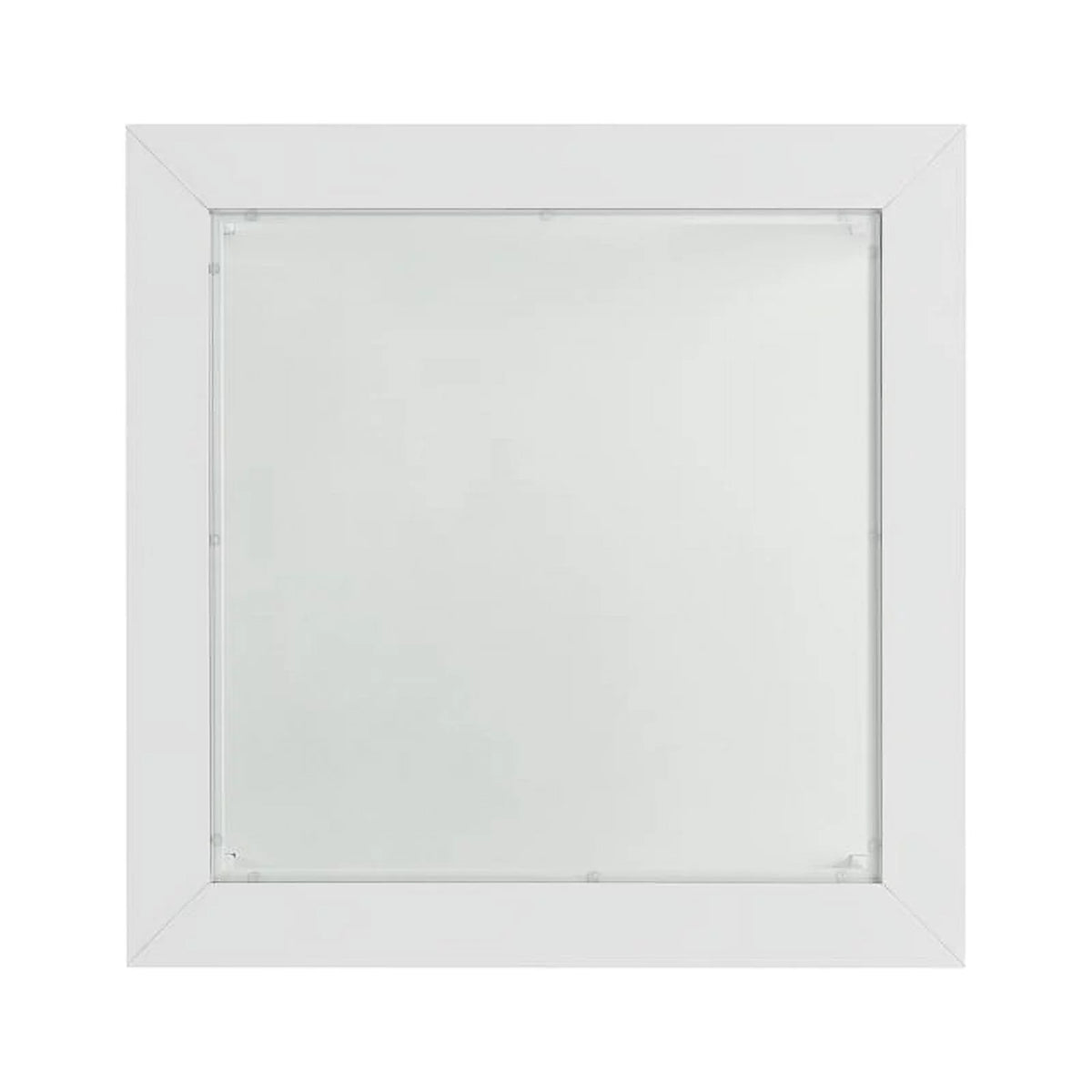 White Wood and Glass Top End Table with Shelves X42696