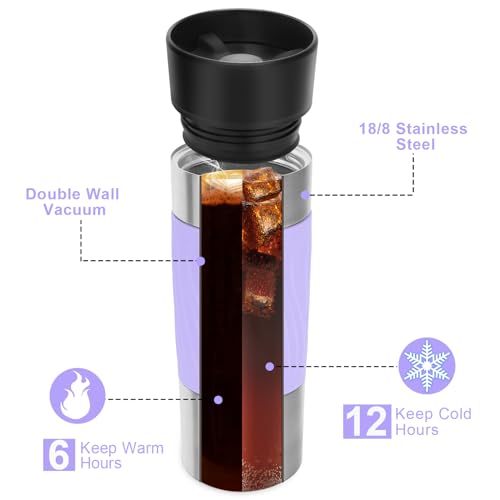 16 oz Stainless Steel Insulated Travel Coffee Mug B254163
