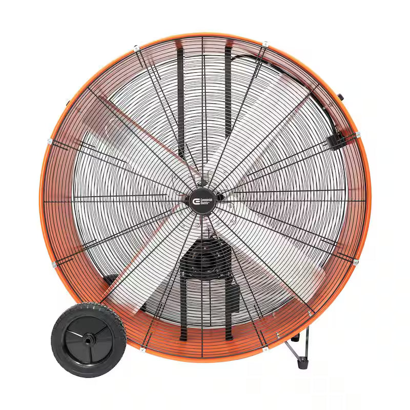 Orange 2-Speed Heavy-Duty Drum Fan P255