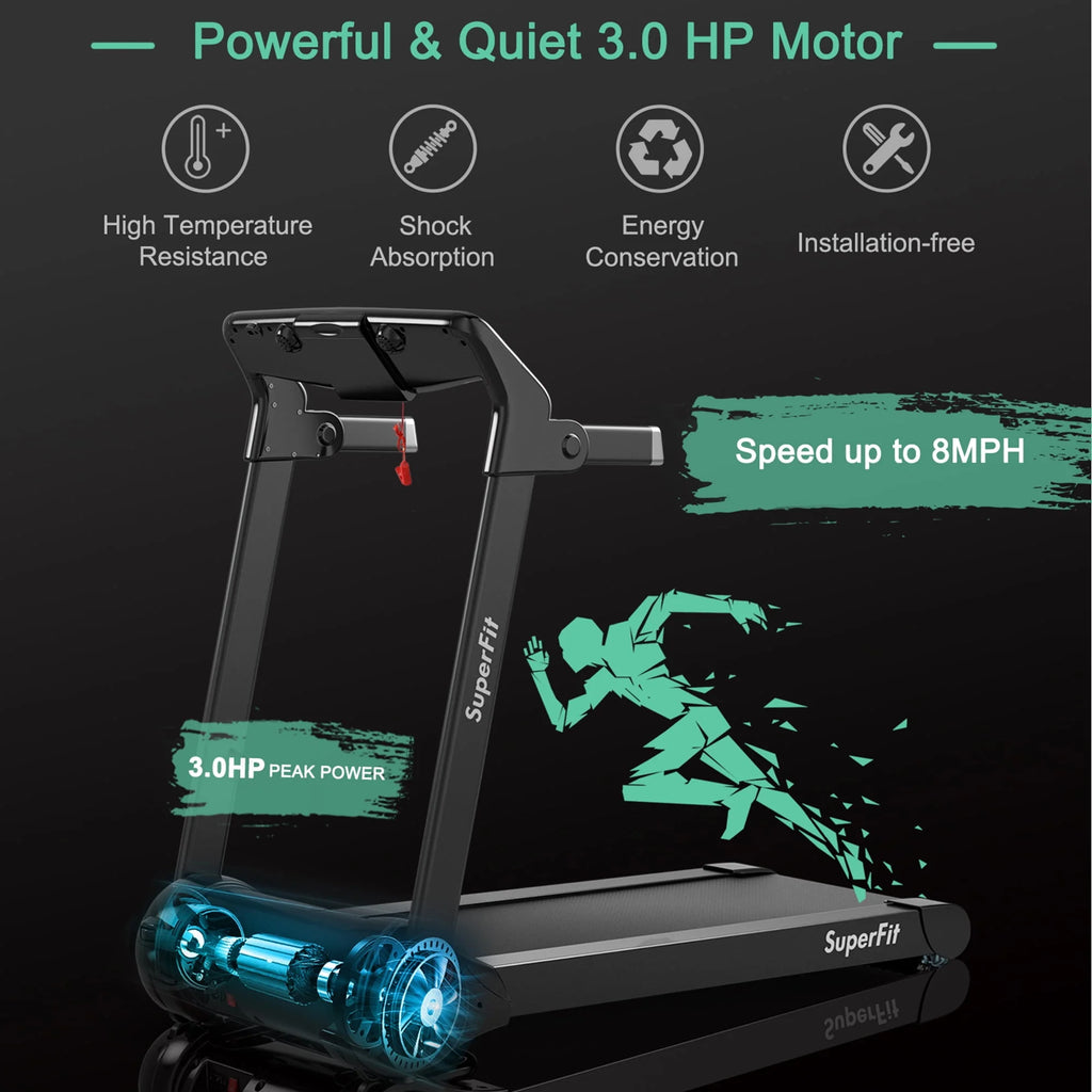 Folding Electric Treadmill 3.0HP Exercise Running Machine P728