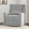 Gray Velvet Swivel Glider Recliner E620716