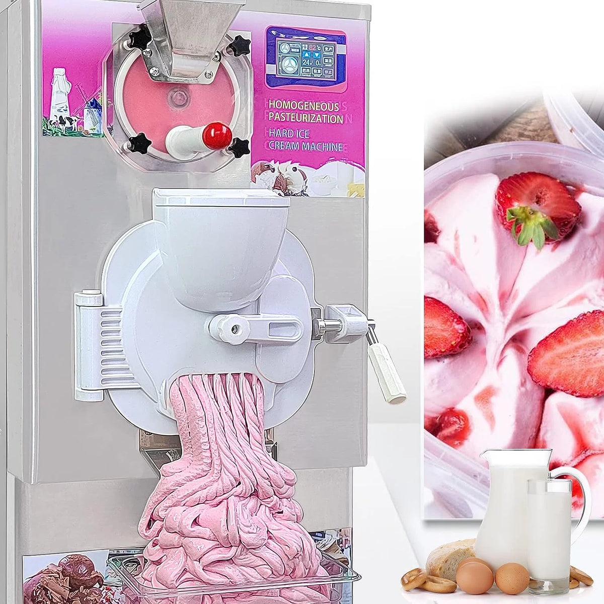 Commercial Gelato Hard Ice Cream Machine 9-11 Gal per Hour X1327