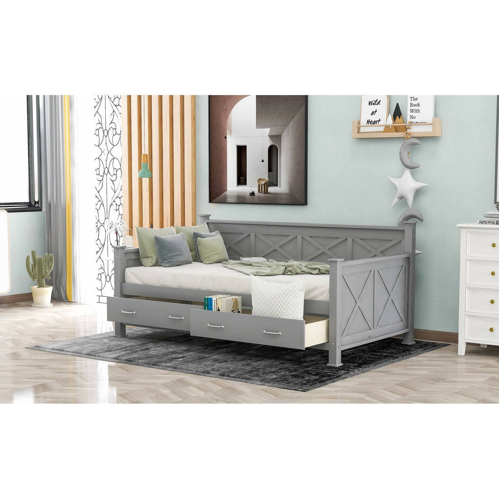 Twin Size Daybed with 2 Drawers F67418