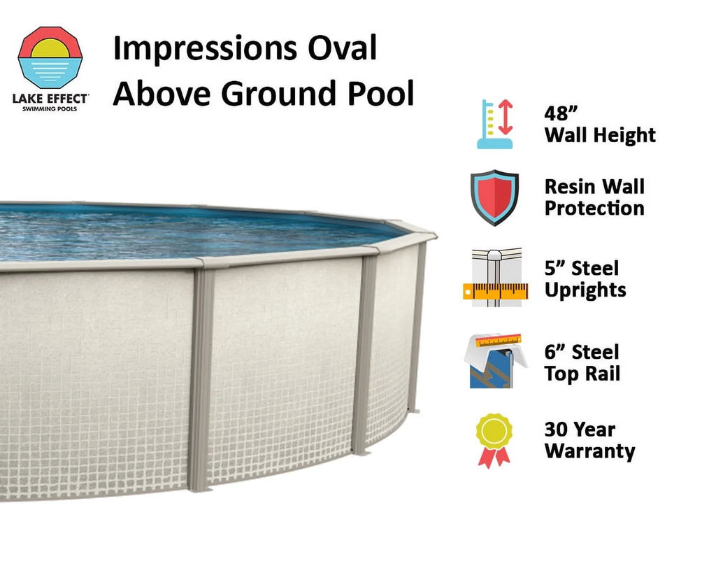 15' x 30' Oval 48 Wall Above-Ground Swimming Pools Q8514