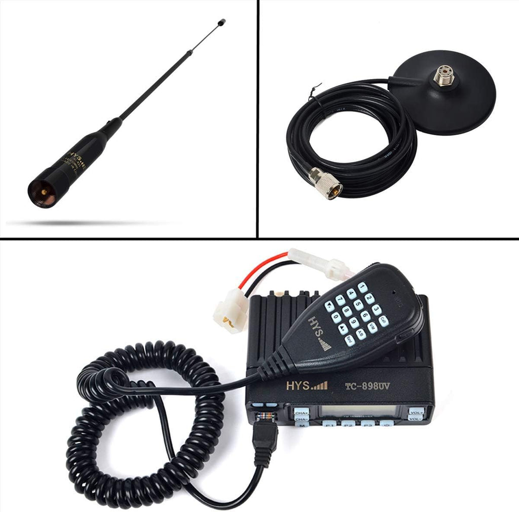 25W Dual Band VHF/UHF Mobile Transceiver with Magnetic Mount and Antenna K8159