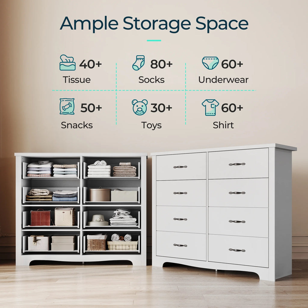 Black 6 Drawer Double Dresser P946478