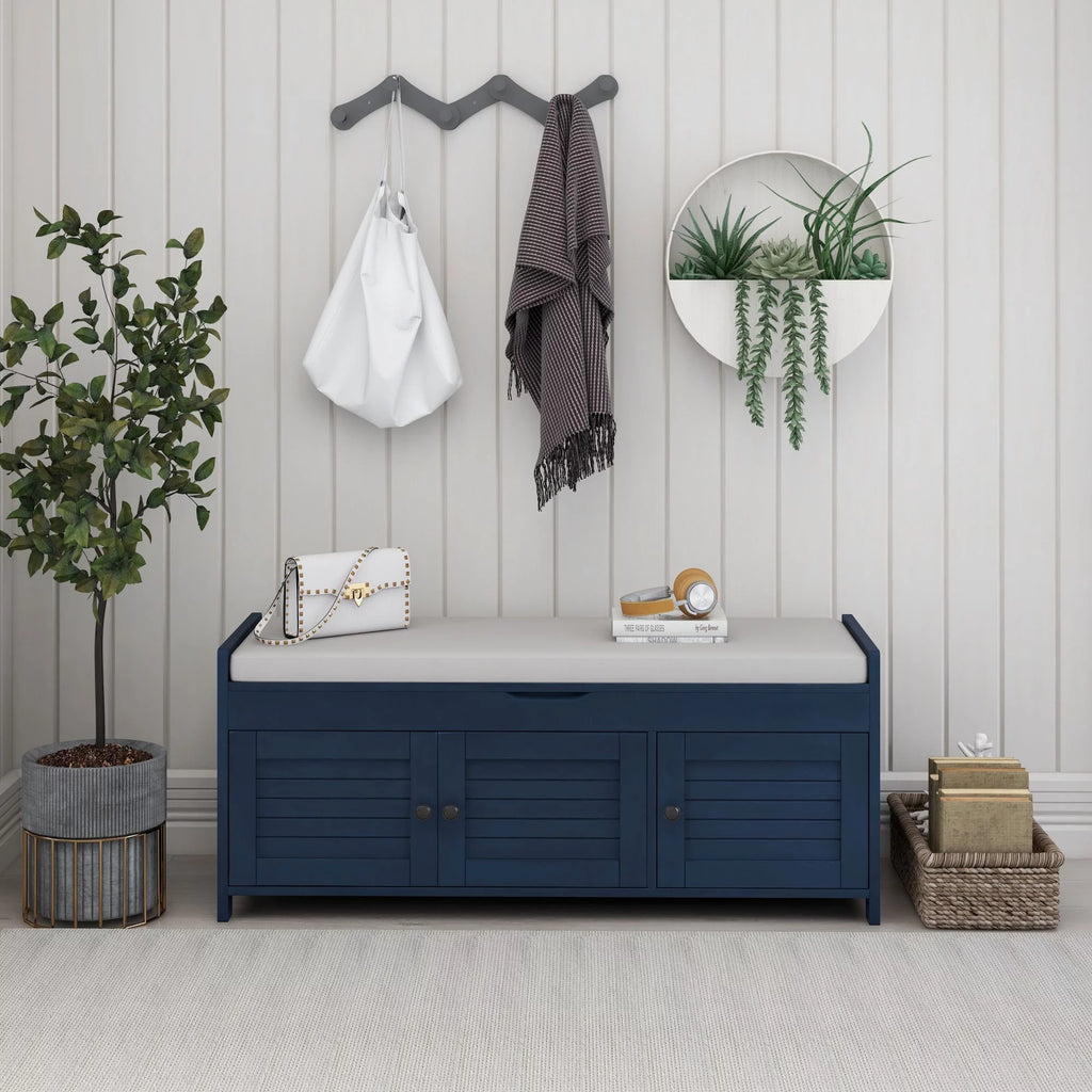 Blue Storage Bench F9591