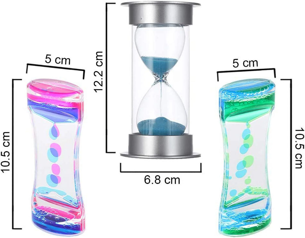 Liquid Motion and Sand Timers 3 Pcs Bundle I216009