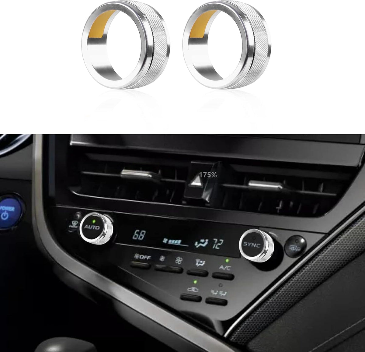 Red Center Console AC Button Covers with Engine Start Stop Push Button Cover X32690