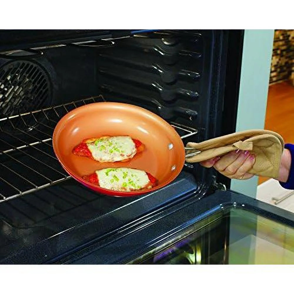 10 pc Copper Ceramic Non Stick Cookware Set U292