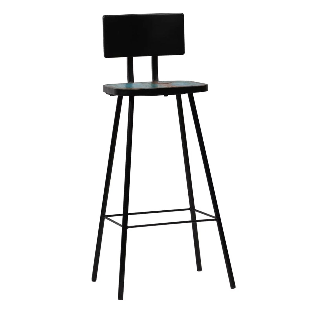 Solid Reclaimed Wood Bar Stools 4 pcs V7848