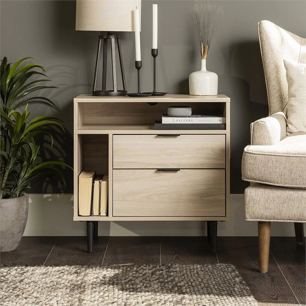 25" Birch Finish Nightstand K88789