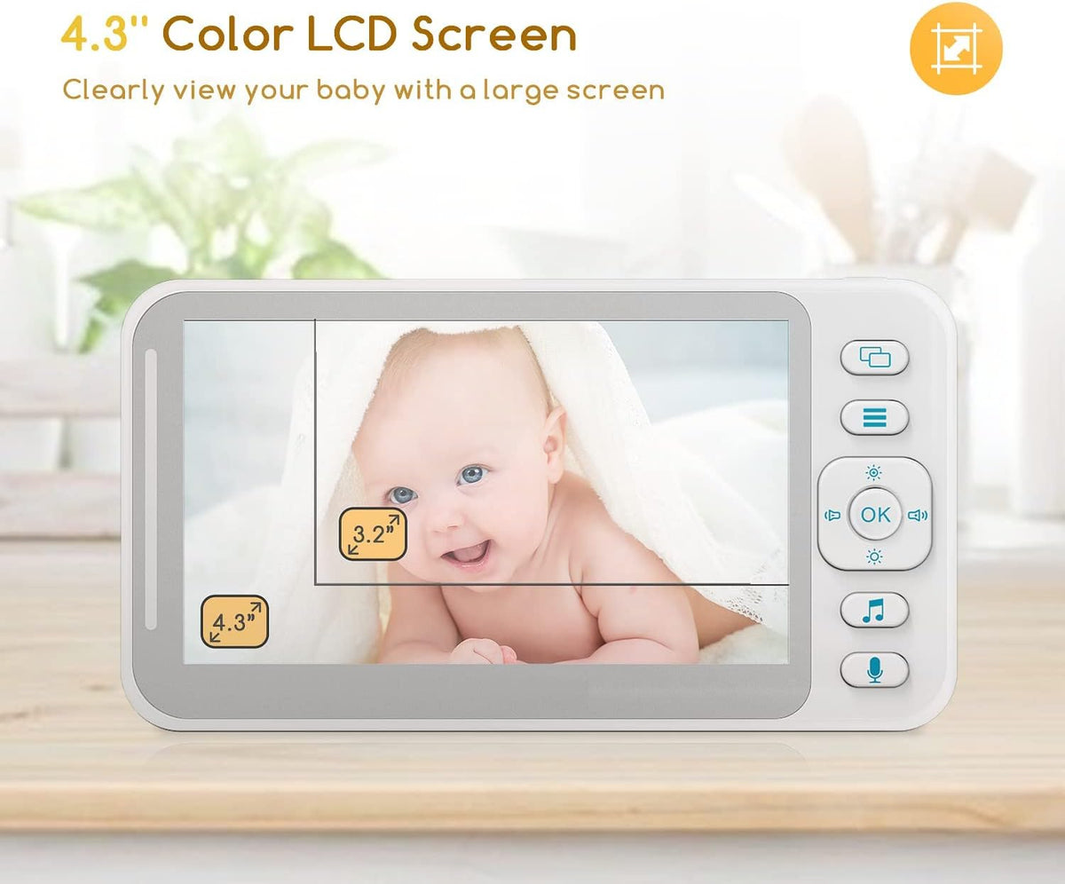 Baby Monitor with Two Cameras and 4.3'' LCD Split Screen N2894