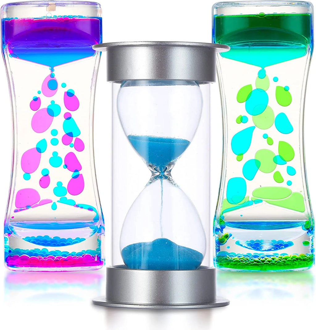 Liquid Motion and Sand Timers 3 Pcs Bundle I216009