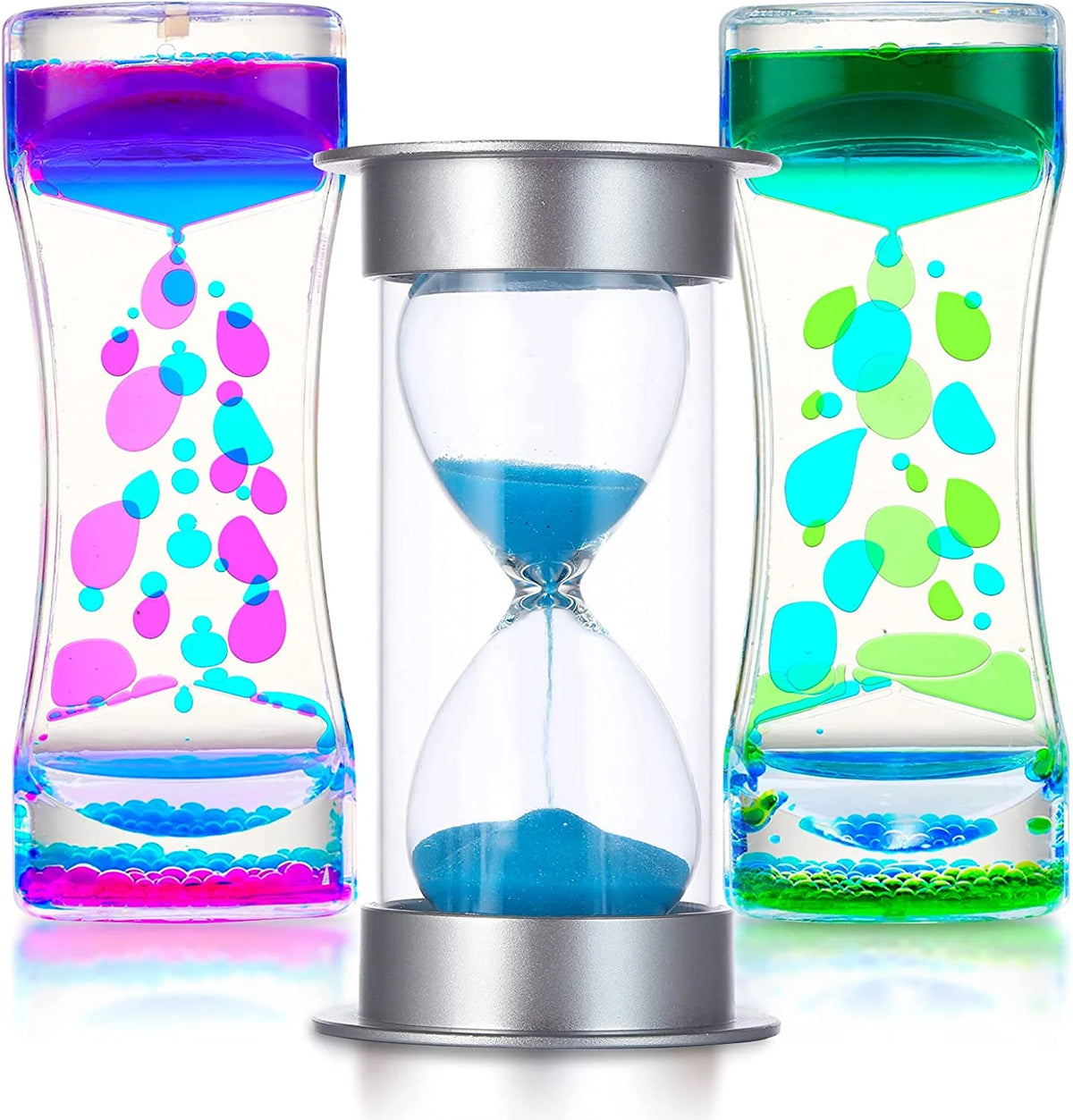 Liquid Motion and Sand Timers 3 Pcs Bundle I216009