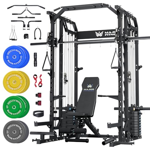 Smith Machines Squat Rack with Cable Crossover Machine O1506