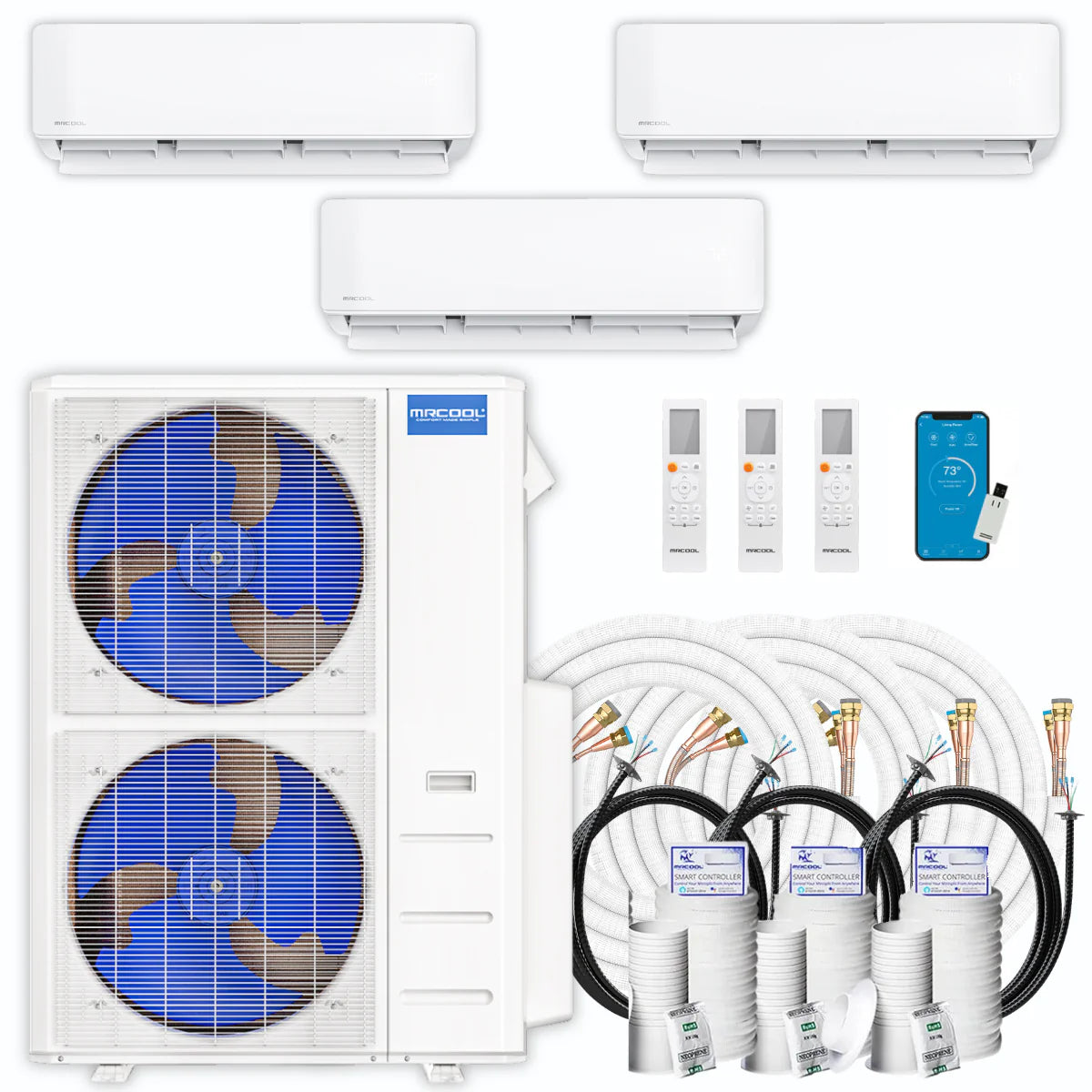 54,000 BTU 3 Zone Ductless Mini Split Air Conditioner and Heat Pump Q287