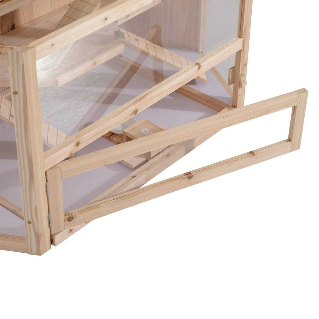 3 Tier Wooden Hamster Cage Small Animal House with Slide E265002