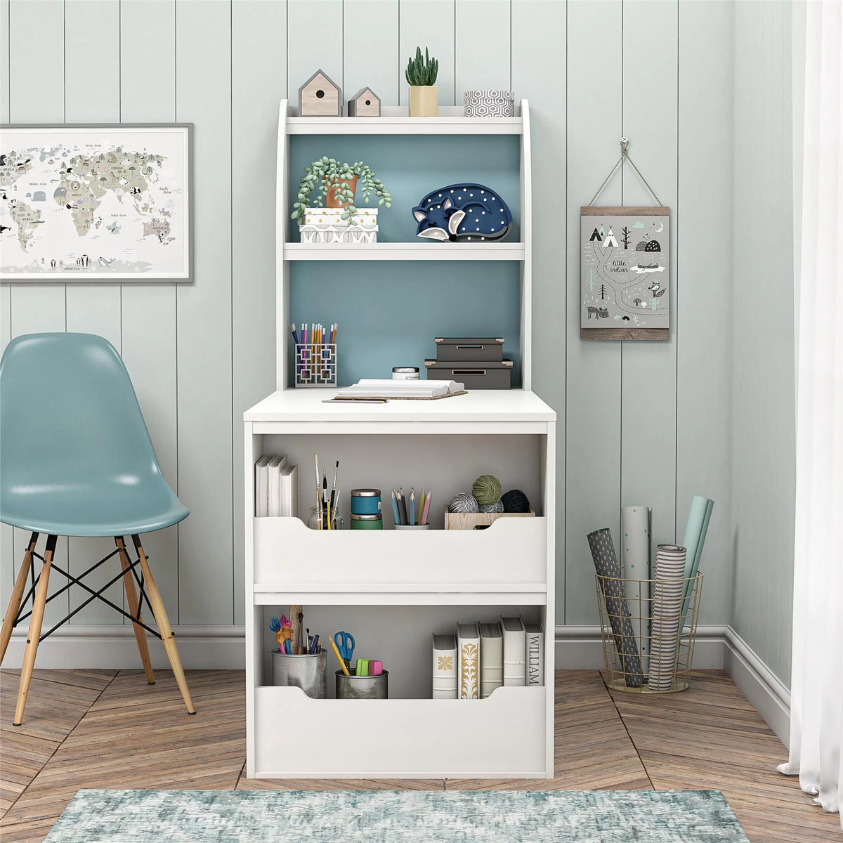 White Kids Craft Desk H7063