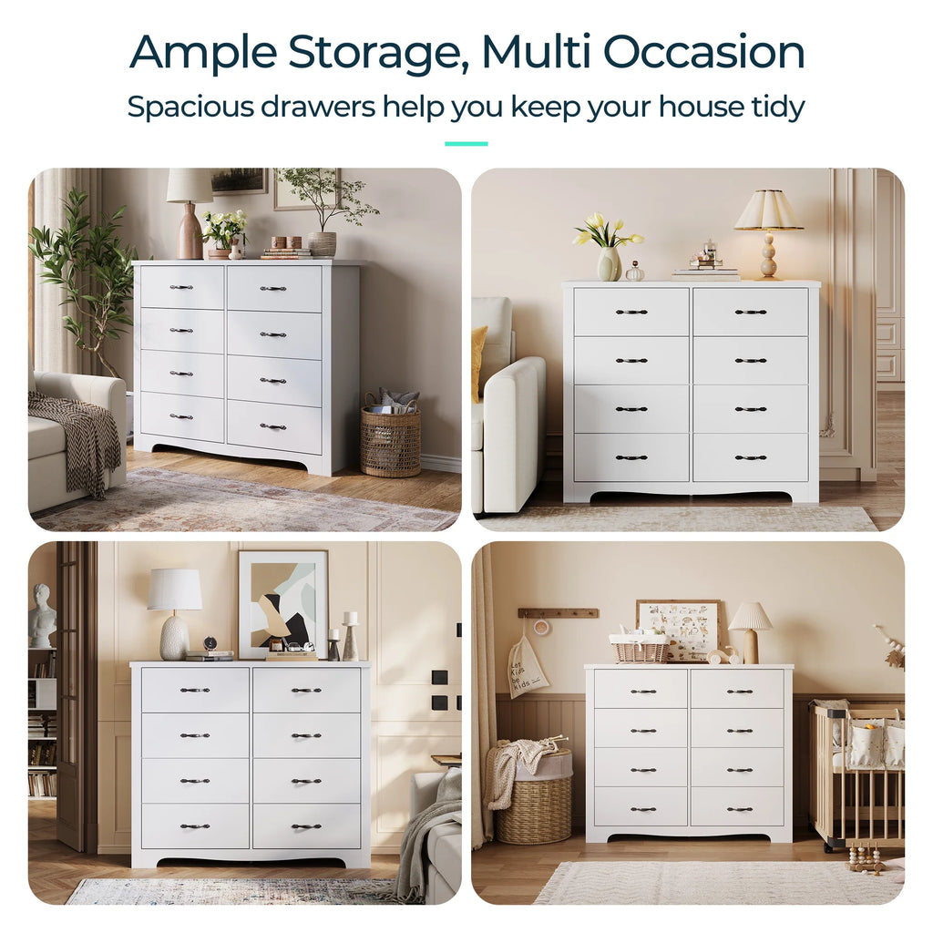 Black 6 Drawer Double Dresser P946478