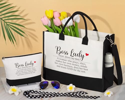 Canvas Tote Bag & Makeup Bag Gift Set A5468