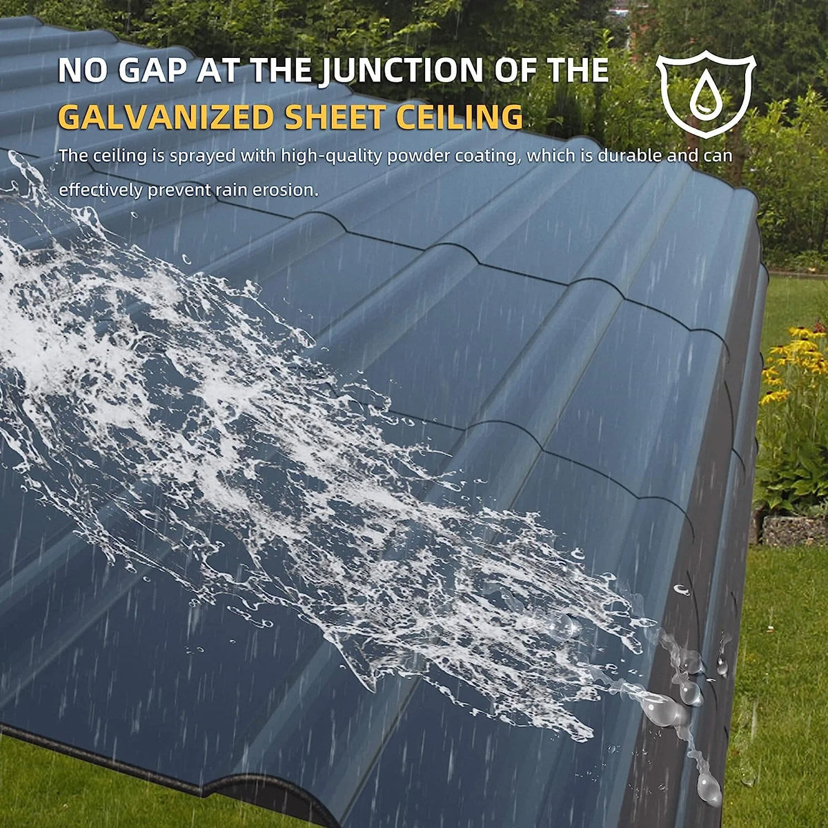 10 x 15 ft Galvanized Steel Carport Z936514