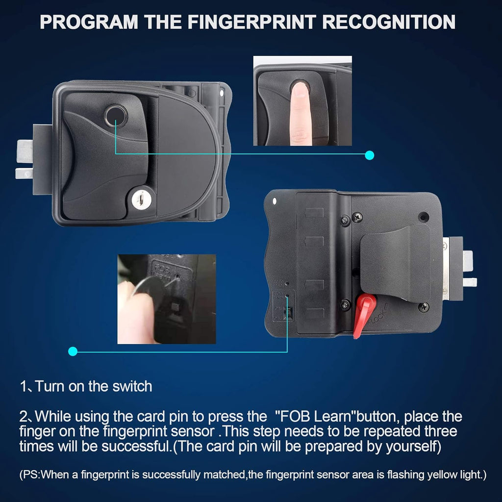 RV Door Lock with Fingerprint Unlock I117