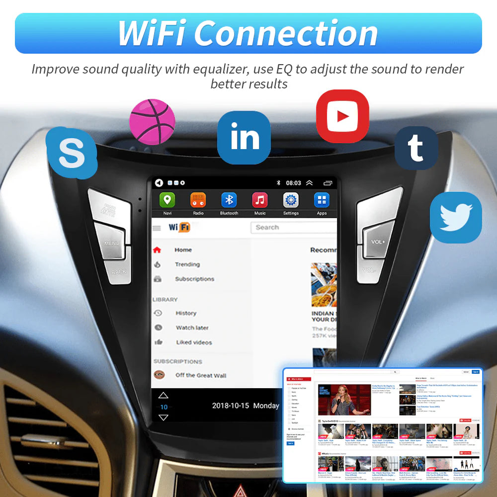 2G+64G 9.7'' Touchscreen Car Stereo Radio with Backup Camera H117