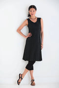 Black Flared Tank Dress N255