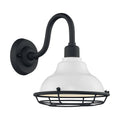Gloss White Textured Black Outdoor Wall Light G178