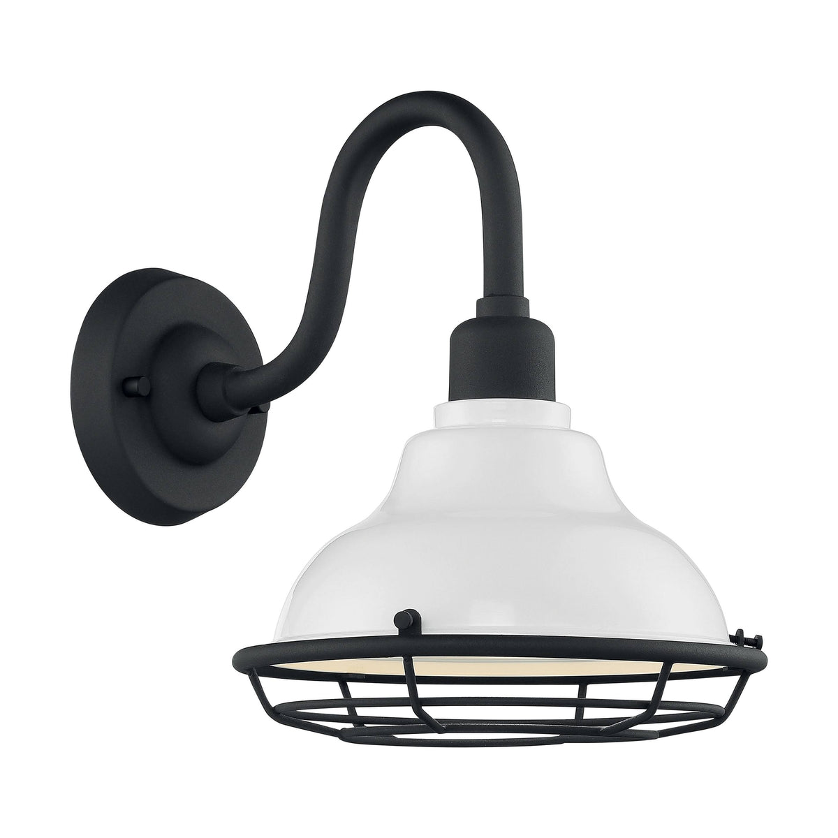 Gloss White Textured Black Outdoor Wall Light G178