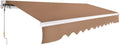 10 x 8 FT UV and Water-Resistant Fabric Retractable Patio Awning Canopy C5804