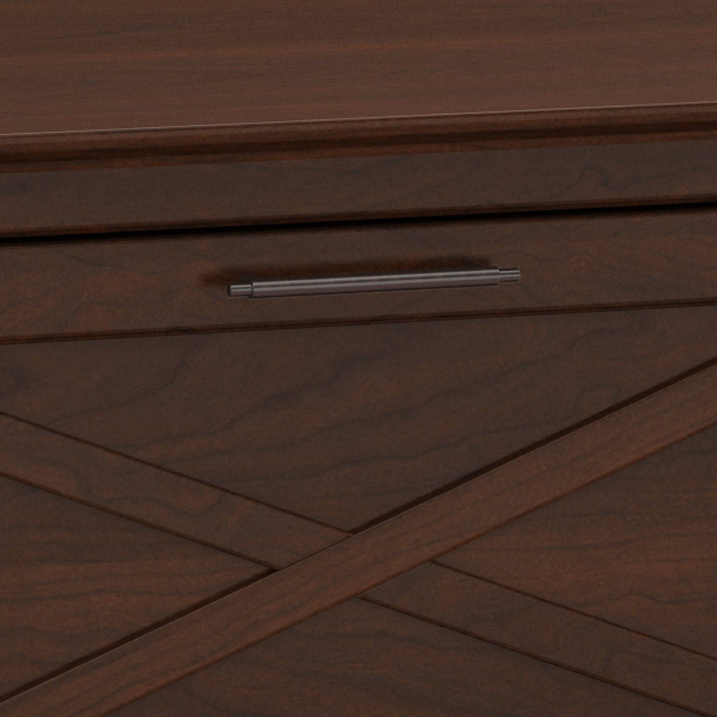 48-Inch Writing Desk with Lateral File Cabinet E22176